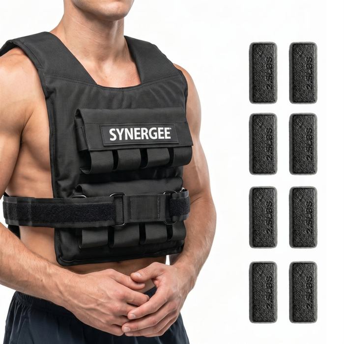 Synergee adjustable weighted vest, 20lb